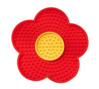 Ronyme Lick Mat for Dogs and Cats with Suction Cups Cat Puppy Bowl, Peanut Butter Pad, Licking Mat, Pet Slow Feeder, for Bathing, Red