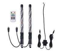 Ronyme Lighted Antenna whips, RGB LED Whips Lights Part Replaces Spiral Lamp 1ft with Turn Signals Remote Control for Offroad UTV