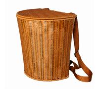 Ronyme Lightweight Backpack Basket with Lid | Hands Carrying Design, Portable, Basket Backpack with Double Shoulder Straps, for Picnics, Mushroom Hunters, Foragers