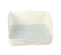 Ronyme Litter Box Pet Toilet Corner Toilet Box Potty Trainers for Rats Hamster Chinchillas, White