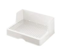 Ronyme Litter Box with Grid Pet Pan Corner Bedding Box Potty Toilet for Hamster Chinchillas Restroom Small Animals Bunny, Small Grid 16mm