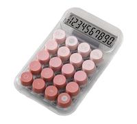 Ronyme Mechanical Keyboard Calculator Clear Handheld,Easy to Read with Display Desk Calculator for Daily and Basic Office School, Pink
