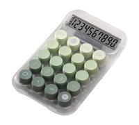 Ronyme Mechanical Keyboard Calculator Clear Handheld,Easy to Read with Display Desk Calculator for Daily and Basic Office School, Green