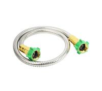 Ronyme Metal Garden Hose Extension Adapter Weather Resistant No Kink Long Small Leader Hose for Hoses Reel for Household Cleaning, 5FT