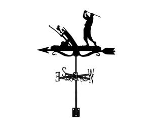 Ronyme Metal Wind Vane,Golfing Garden Weathervane Wind Direction Indicator Wind Measuring Tool for Barn,Gazebo,Golfer,Farmhouse,Shed