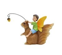 Ronyme Miniature Fairy Garden Accessories Miniature Garden Figurines Squirrel Boy Fairies Ornaments Plant Pot Decorations Ornament for Bonsai Flowerpot Micro Landscape Decoration