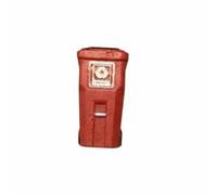 Ronyme Miniature Trash Can Model Bin Diorama Accessory Resin Container With Authentic Recycling Symbols Suitable for street scenes architectural models sand table layouts micro landscapes, Red