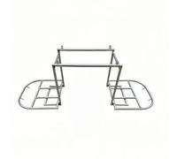 Ronyme Motorcycle Cargo Rack Rear Carrier Luggage Mount With Side Supports Foldable Adjustable Iron Build For Couriers Delivery Riders Downtown Parking Transport