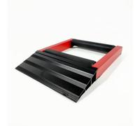 Ronyme Motorcycle Roller Stand Wheel Cleaning Stand Tire Roller Chain Lubrication Ramp Aluminum Frame Non Slip Base Suitable for Garage Upkeep Detailing Routine Use, Red, Black