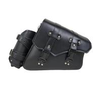 Ronyme Motorcycle Side Saddlebag with Water Cup Pouch Portable Lightweight Easy Installation Swingarm Motorcycle Side Bag PU Leather, Right