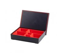 Ronyme Multi Compartment Contain Bento Lunch Compartments Secure Lid Construction Japanese Style Suitable for Food Storage, Small Five-Compartment 27x21x6CM