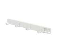 Ronyme Narrow Opening Storage Hanger with Telescopic Section Extendable Slide-out Hanging Rack with Hooks Modern for Washroom, Laundry Area