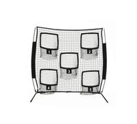Ronyme Net Football Target Net Throwing Net Practice Net With Focus Zones Fiberglass Frame Side Padding Suitable for quarterback passing practice skill building coaching, Black, 6x6