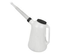 Ronyme Oil Jug with Long Spout Container with Handle Leakproof Sturdy Versatile Oil Measuring Jug with Lid for Car Motorcycle, 5L