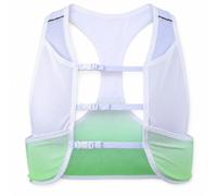 Ronyme Outdoor Running Vest Backpack Chest Pack Training Vest With Ventilated Mesh Custom Fit Triple Buckles Back Zipper Pocket Reflective Detail Polyester , White Green , One Size
