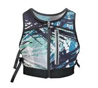 Ronyme Outdoor Running Vest With Wide Shoulder Straps And Body-Hugging Cropped Design Polyester Running Gear With Multiple Storage Pockets For Small , Blue , size to 2