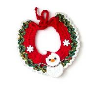 Ronyme Pet Christmas Scarf With Santa Snowman Reindeer Pattern For Kittens Adjustable Woolen Yarn Bib Necklace Suitable For, B27 Super Cute Snowman, Multicolor, M (8-12 catties)