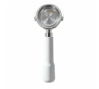 Ronyme Porta 58 Mm Coffee Machine Handle Espresso Handle Basket Tool with 2 in 1 Bottomless Or Spouted Conversion and 304 Stainless Steel for E61 Machines, White ABS