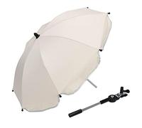 Ronyme Pram Parasol, 50+ UV 70cm Stroller Umbrella with Adjustable Fixing Clamp & Handle, Universal Baby Children Pram Pushchair Sun Umbrella, Infant Sun Protection (White)