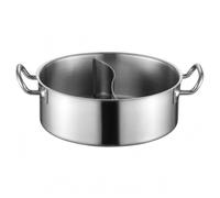 Ronyme Purpose Cookware Stainless Steel Hot Pot Soup Saucepan with Deep Round Body for Broths and Stews Suitable for Home, Silver Mandarin Duck Without Lid, 32cm