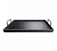 Ronyme Rectangular Cast Iron Griddle Uncoated Seasoned Iron Griddle Non-Electric Grill Plate for Street Food Vendors, Commercial Kitchen, Searing, 30x20 Cm