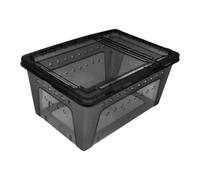 Ronyme Reptile Terrarium Reptiles Cage Portable Sturdy Lightweight Enclosure Container for Snake Spiders Lizards, Black