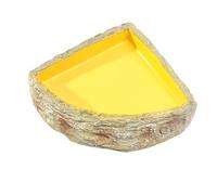 Ronyme Reptile Water Bowl, Terrarium Feeder, Stone Plate, Reptile Feeding Bowl, Snake, L