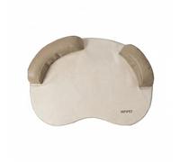 Ronyme Rest Mat Dog Sofa Lounger Animal Cushion Bolster Resistant Leather Sponge PP Armrest Suitable for Indoor Pets, Brown, XL 80 60CM