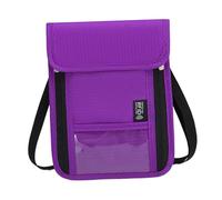 Ronyme RFID Blocking Neck Pouch Compact Storage Travel Shoulder Bag for Dating, Purple