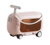 Ronyme Ride on Suitcase Children's Suitcase Compact Travel Rideable Lightweight Luggage Case Carry on Luggage for Airplane Essential, Pink