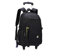 Ronyme Rolling Backpack Trolley Suitcase Portable Multifunctional Removable Trolley Computer Bag Wheeled Laptop Backpack for Camping, Yellow 2 Large Wheel