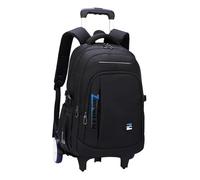 Ronyme Rolling Backpack Trolley Suitcase Portable Multifunctional Removable Trolley Computer Bag Wheeled Laptop Backpack for Camping, Blue 2 Large Wheels