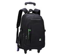 Ronyme Rolling Backpack Trolley Suitcase Portable Multifunctional Removable Trolley Computer Bag Wheeled Laptop Backpack for Camping, Green 2 Large Wheels