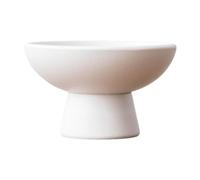 Ronyme Round Ceramic Flowerpot Decorative Flower Bowl, Porcelain Minimalist Flower Pot, Desk Plant Container, Multipurpose Elegant Floral Art Supplies for Yard Living Room Bookshelf, White