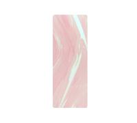 Ronyme Rubber Exercise Pad Double Sided Artistic Marbled Texture Coconut Cushion for Home Studio Practice 1830x680mm suitable for meditation rooms fitness routines, Honey Pink