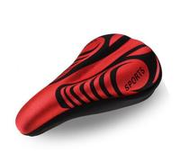 Ronyme Saddle Cover Cushion Pad With Slow-Response Sponge For Smoother Rides And Pressure Relief suitable for commuting exercise workouts weekend biking everyday rides longer trips, Red Black