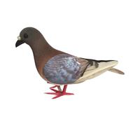 Ronyme Simulation Foam Pigeon Model, Artificial Bird Pigeon for Table, Imitation for Learning, Earthy Red