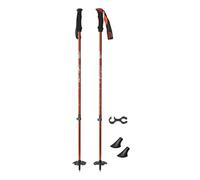 Ronyme Skiing Poles Adjustable Aluminum Alloy Portable Skiing Sticks Boot Tips for Outdoor Adventures Snowboarding Winter Sports, Orange