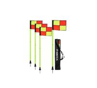 Ronyme Soccer Training Markers Corner Flag Set Poles Flags Kit With Thickened PVC Poles Metal Tips Luminous Checkered Flags Carry Bag Suitable for practice fields referee use coaching match setup