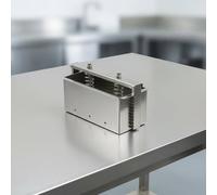 Ronyme Stainless Steel Meat Forming Block Maker Spring Pressure Device Adjustable Sawtooth Lock Suitable for Pressed Meat Homemade Cold cuts, 1.5KG, Fixed Bottom