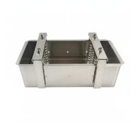Ronyme Stainless Steel Meat Forming Block Maker Spring Pressure Device Adjustable Sawtooth Lock Suitable for Pressed Meat Homemade Cold cuts, 4KG, Removable Bottom