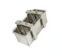 Ronyme Stainless Steel Meat Forming Block Maker Spring Pressure Device Adjustable Sawtooth Lock Suitable for Pressed Meat Homemade Cold cuts, 2.5KG, Fixed Bottom