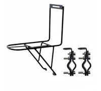 Ronyme Steel Rack Front Cargo Carrier Pannier Rack Universal Clamp Mount Lightweight Secure Three Point Setup Suitable for bikepacking commuting weekend, Steel + Clamp Universal