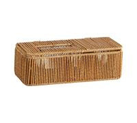 Ronyme Tissue Box Napkin Paper Holder Case, Woven Organizer Gift Decoration Imitation Rattan Tissue Holder for Office Bedroom Home, 31cmx13cmx9cm