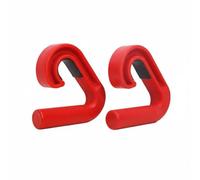 Ronyme Training Handle Strength Training Handle Grip Attachment Pull Up Hook Row Bar Accessory With Enhanced Stability Non Slip Rubber Liner Suitable for Gym, Red, 90 Degree 1 PAIR