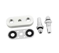 Ronyme Transmission Line Adapter Plate Aluminum Alloy with Mounting Bolt with 6AN Fitting Seal for 6L80E Compact Design