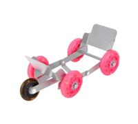 Ronyme Tricycle Motorcycle Wheel Dolly Roller Tire Dolly Cart Garage Outdoor Vehicles Portable Emergency Folding Tire Skate, Silver