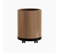 Ronyme Waste Bin With Lid Wood Grain Trash Can Rubbish Basket Garbage Container PP Design For Practical Capacity And Easy, Wood Grain Upgraded Model No Lid, With Wheels