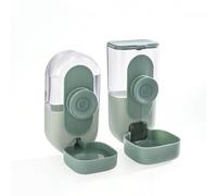 Ronyme Water Dispenser Pet Feeder Waterer Bowl Reservoir Combo Featuring Constant Supply Feeding And Transparent Tanks Space Saving Hanging Design For Wire
