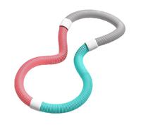 Ronyme Weighted Fitness Hoop Equipment Outdoor PVC Foldable Indoor Soft Spring Hoop Waist Friendly Design for Men Women Adults, Pink Green 1kg